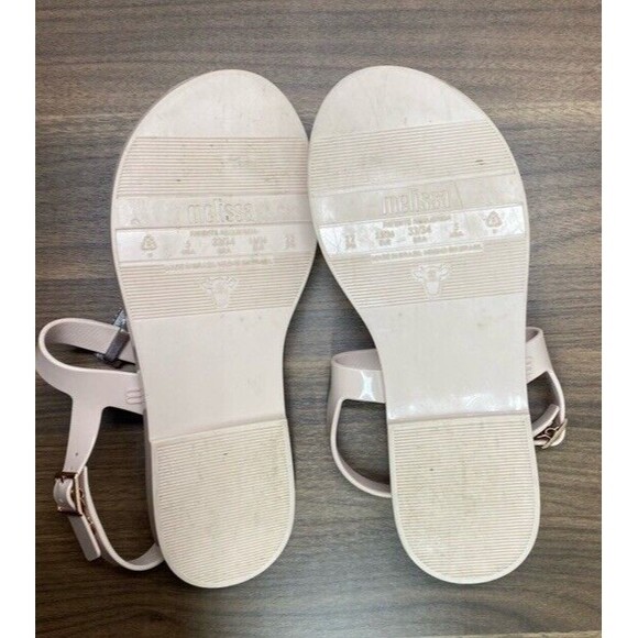 Melissa Slim II Thong T Strap Jelly Sandal Metallic Nude EU 35/36/ US 5 - Picture 9 of 12
